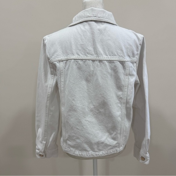 MNG Kids Girls White Denim Jacket 13–14 Years 164cm - Picture 3 of 8